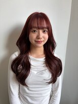 ルオラ(Luora) ブリーチなしダブルカラー×ピンクレッド