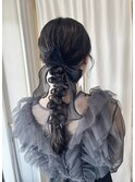 ロング編みおろし/ヘアアレンジ