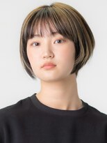 ダブル(DOUBLE)&nbsp;ハッシュカットグレージュデザインカラーツートーンカラー高松