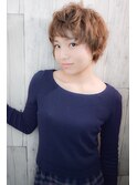【morio池袋】ふわふわパーマのひし形ショート