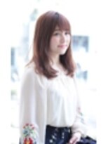 美容室 パルス 静岡鷹匠店(PALS)&nbsp;斜めバング ナチュラルストレート
