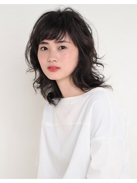 ビファイン 本店(Befine) やわらかパーマのミディアムウルフ