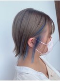 インナーカラー x ブルーシルバー/岐阜大垣