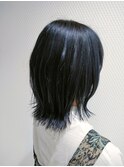 【salon de feel】韓国風　ブルーブラック　外ハネボブ