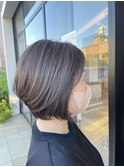 女性らしい30代40代50代柔らかな丸みのあるショートボブ