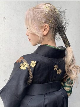 トルネード(TORNADO) 卒業式ヘア成人式振袖袴ヘアアレンジ金箔ヘア水引きヘア K0809
