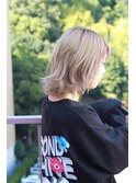 #ウルフ #フェイスインナー #インナーカラー #ベージュ #外はね