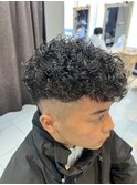 スペインカール フェード メンズパーマ スパイラルパーマ