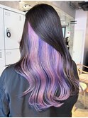 ◯アクセントカラーインナーカラーピンクアンブレカラー大人女子