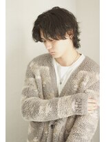 フリーラ 横浜(freera)&nbsp;メンズダークアッシュニュアンスパーマ韓国マッシュウルフカット