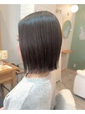 【Anree】暗めグレージュ×切りっぱなしボブ