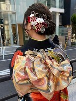 11436編み込みヘアアレンジ披露宴結婚式2次会ヘアセット