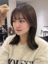 リーシュ(Re:sh)&nbsp;くびれ巻き/外ハネミディアム/オリーブブラウン