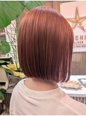 ピンクブラウンボブ