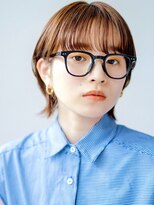 ソワー 甲斐店(SOWER)&nbsp;大人可愛い切っぱなしひし形レイヤーカットモカベージュ