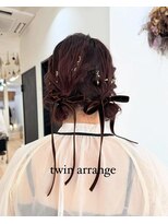 ヘアーサロンライト(hair salon Light)&nbsp;ツインお団子アレンジ