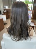 ナチュラルオリーブグレージュ大人可愛いゆるふわウェーブ巻き