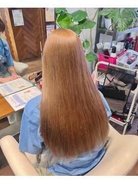 アン(Hair make un) ミルクティーカラー