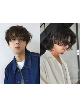 メンズ必見!!人気のトレンドパーマから頭皮ケアなどメンズに嬉しいメニューも充実♪清潔感のあるStyleが◎