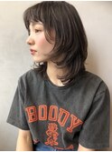 デザインカラー グランマッシュ フェイスフレーミング暗めカラー