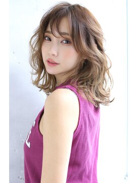 マルフェ 天王寺(marfe) 【marfe】レイヤーカット＿ふんわりミディアム＿パーマ