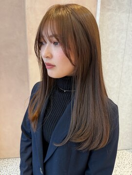 オン キャナルシティ博多前店(on) 【晴音】顔まわりレイヤー/ミディアム/アッシュブラウン/20代