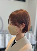 【ショートボブ】ハニーブラウン