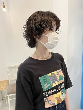 エフ ヘアーアンドリラクゼーション(F. hair & relaxation) 【F.】中崎町20代マッシュウルフパーマ