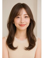 ノラ ウメダ(NORA UMEDA) 透明感ベージュカラーの小顔に見えるナチュラルスタイル