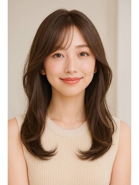 ノラ ウメダ(NORA UMEDA) 透明感ベージュカラーの小顔に見えるナチュラルスタイル