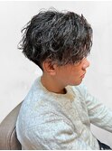 刈り上げ×スパイラルパーマ