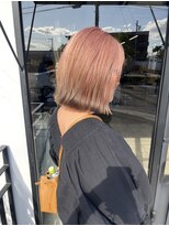 エラ(ere)&nbsp;20代30代　ピンクベージュピンクルーツカラー　裾カラーブラウン
