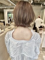 ローネス 銀座(LONESS)&nbsp;レイヤーボブ結べるボブくびれるボブ20代30代40代ミルクティー
