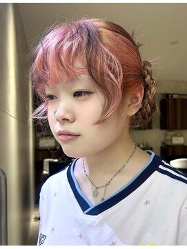 フェイス 石川町 (FACE) ブリーチデザインカラー×個性派ヘアセット