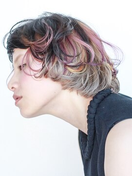 テトヘアー(teto hair) BOB［モーヴパープル × イエロー × グレーベージュ］