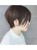 大人ショート×ハイライト×オリーブアッシュ