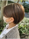 丸みショート/ショコラブラウン/ショートボブ
