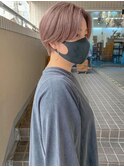 salon seaサロンスタイル 　ミルクティーベージュショート