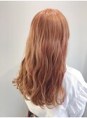 ダブルカラーオレンジベージュカラーケアブリーチ韓国ハイトーン