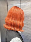 →オレンジ波ウェーブボブ