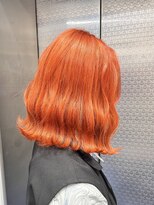 ホワイト 梅田(white)&nbsp;→オレンジ波ウェーブボブ