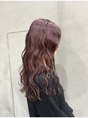 ブリーチなしピンクカラー