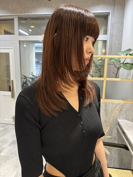 ミモザ(Mimosa) ナチュラルストレートレイヤー ロングレイヤー