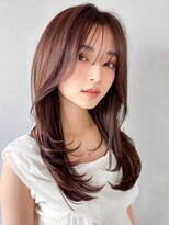 キリ 表参道(kyli) #小顔くびれヘアアプリコットオレンジハイライトカラー