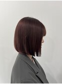 赤髪にボブ