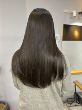 ヌープヘアーアイス(NUUP.hair ici) 20代30代大人可愛い髪質改善カラーオリーブグレージュ透明感
