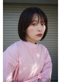 大人かわいい乾かすだけ楽ちんシースルボブ[八丁堀/広島]