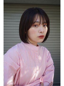 キユ(qiyu) 大人かわいい乾かすだけ楽ちんシースルボブ[八丁堀/広島]