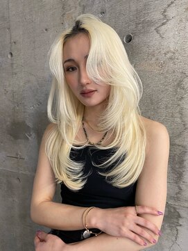 サイン 表参道(SIGN) 表参道髪質改善ケアカラーフェイスレイヤーカットオリーブカラー