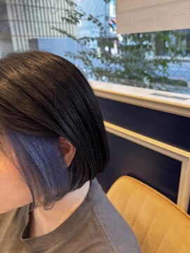 アンソル オブ リシェール(N'SOL of RICHAIR) サファイアブルー/イヤリングカラー/インナーカラー/ボブ/南越谷